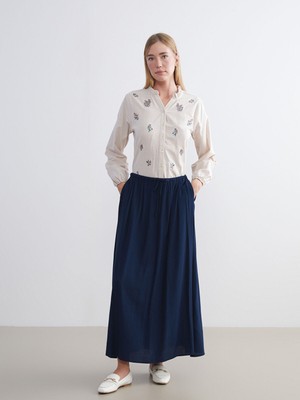 Lc Waikiki Yeni Sezon Beli Lastikli Dokulu Kloş Etek