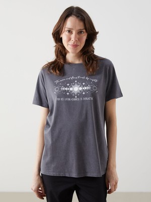 Lc Waikiki Yeni Sezon Bisiklet Yaka Kadın Tişört