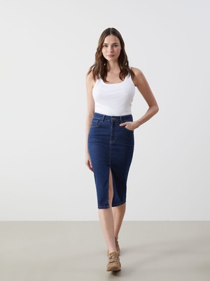 Lc Waikiki Yeni Sezon Dar Fit Kadın Jean Etek