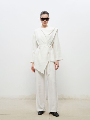 Lc Waikiki Yeni Sezon Beli Lastikli Keten Görünümlü Kadın Pantolon