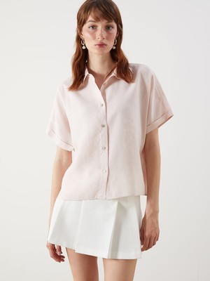 Lc Waikiki Yeni Sezon Oversize Modal Karışımlı Kadın Gömlek