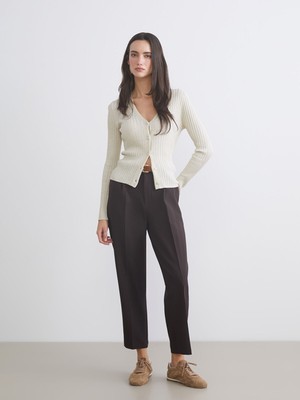 Lc Waikiki Yeni Sezon Beli Kemerli Loose Fit Kadın Pileli Pantolon