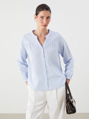 Lc Waikiki Yeni Sezon Kaçık Yaka Oversize Bluz