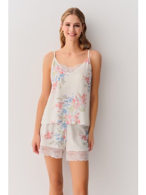Suwen Flower Atlet Şort Pijama Takımı