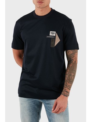 Emporio Armani Logolu Pamuklu Regular Fit Bisiklet Yaka T Shirt Erkek T Shirt EM002959 AF18312 UB118