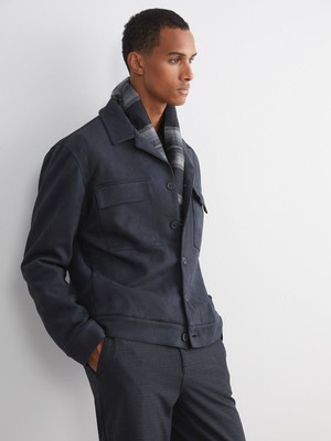 Lc Waikiki Yeni Sezon Standart Kalıp Gömlek Yaka Süet Erkek Ceket