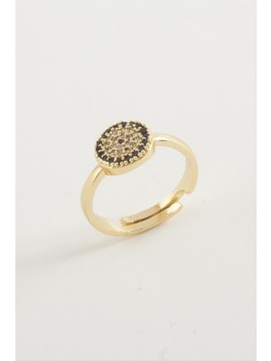 Ds-Derin Nazar Taşlı Yüzük-Sarı