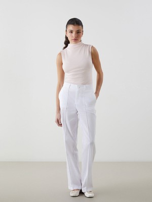 Lc Waikiki Yeni Sezon Keten Karışımlı Kadın Pileli Pantolon