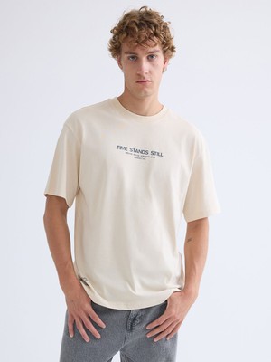 Lc Waikiki Yeni Sezon Bisiklet Yaka Baskılı Erkek Tişört