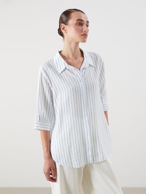 Lc Waikiki Yeni Sezon Çizgili Kadın Gömlek