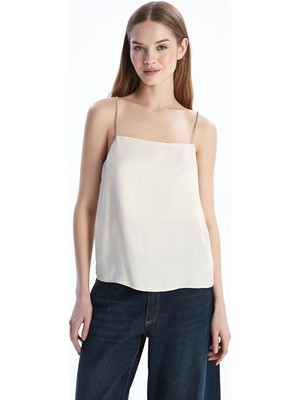 Lc Waikiki Yeni Sezon Kare Yaka Saten Kadın Bluz