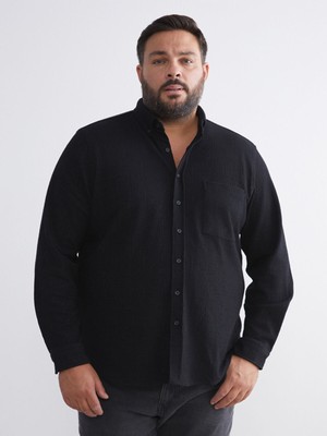 Lc Waikiki Yeni Sezon Büyük Beden Dokulu Erkek Gömlek