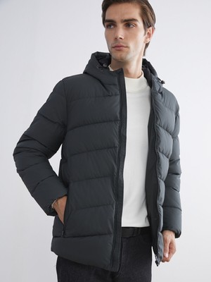 Lc Waikiki Yeni Sezon Standart Kalıp Kapüşonlu Erkek Şişme Mont