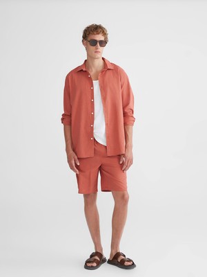 Lc Waikiki Yeni Sezon Rahat Kalıp Keten Karışımlı Erkek Şort