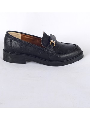 Pierre Cardin 54117  Siyah Kadın Rahat Taban Laofer Ayakkabı