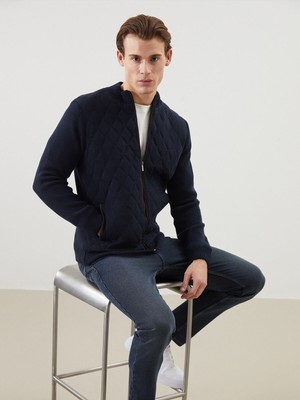 Lc Waikiki Yeni Sezon Standart Kalıp Dik Yaka Erkek Triko Hırka