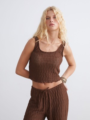 Lc Waikiki Yeni Sezon U Yaka Dokulu Crop