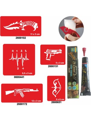 Vites Keleş Desenleri Hint Kınası ile Geçici Dövme Yapma Seti