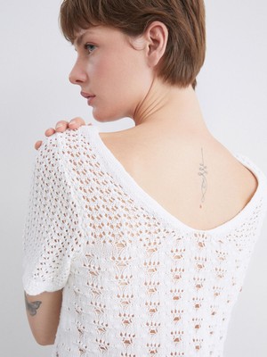 Lc Waikiki Yeni Sezon V Yaka Ajurlu Kadın Triko Kazak