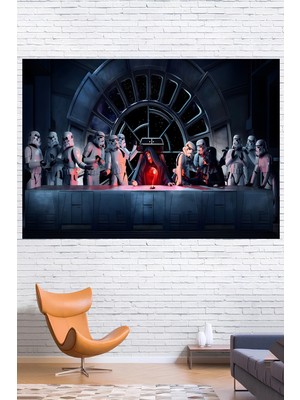 Son Akşam Yemeği Starwars Versiyonu Duvar Örtüsü Duvar Halısı Wall Tapestry