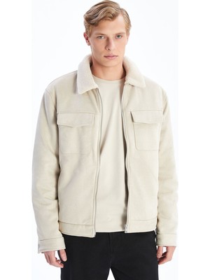 Lc Waikiki Yeni Sezon Slim Fit Gömlek Yaka Süet Erkek Mont