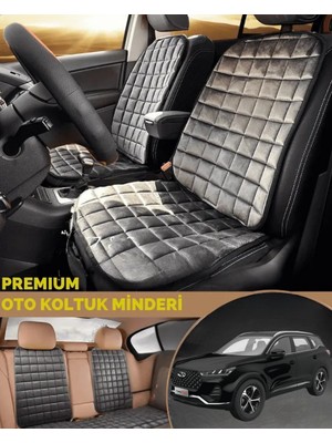 Tiggo 7 Pro Koltuk Minderi Ortopedik Cepli Araç  ve Kılıf Seti – Tam Uyumlu, Antrasit Renk, Konforlu Tasarım