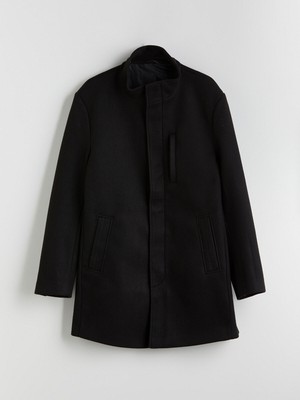 Lc Waikiki Yeni Sezon Büyük Beden Standart Kalıp Dik Yaka Erkek Kaşe Kaban