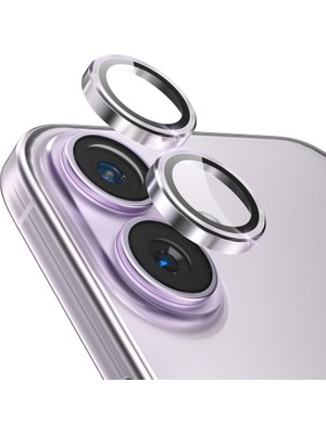 iPhone 17 Kılıf Aparatlı Kamera Koruma Renkli Lens Koruyucu Temperli Cam Koruma