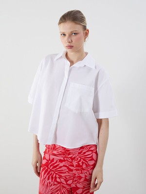 Lc Waikiki Yeni Sezon Oversize Poplin Kadın Gömlek