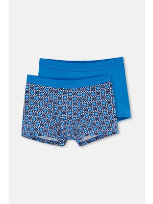 Mavi 5210 2'li Desenli Pamuk Boxer