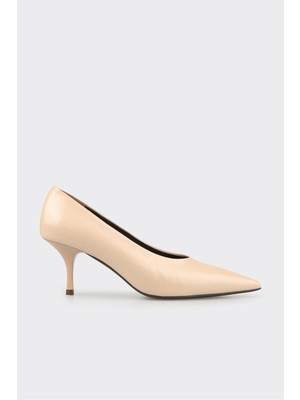 Bej Kadın Topuklu Ayakkabı