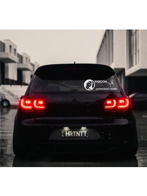 Pardon Çakmağınız Var Mı ? Otomobil Araç Cam Sticker