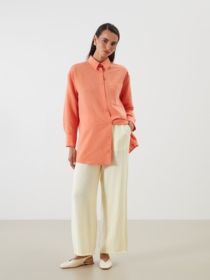 Lc Waikiki Yeni Sezon Beli Lastikli Dokulu Kadın Pantolon