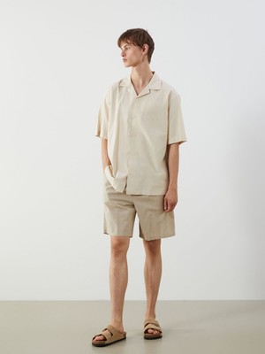 Lc Waikiki Yeni Sezon Rahat Kalıp Keten Karışımlı Erkek Şort