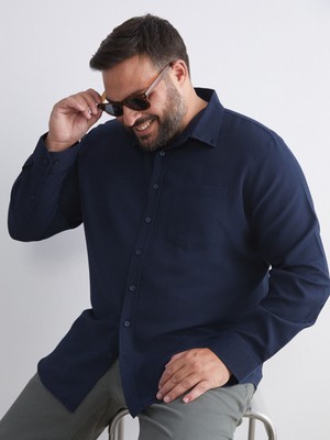 Lc Waikiki Yeni Sezon Büyük Beden Armürlü Erkek Gömlek