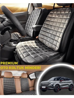 Omada 5 Koltuk Minderi Ortopedik Cepli Araç  ve Kılıf Seti – Tam Uyumlu, Antrasit Renk, Konforlu Tasarım