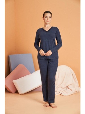 Pjs Kadın Lacivert Pijama Takımı 28091