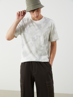 Lc Waikiki Yeni Sezon Bisiklet Yaka Desenli Penye Erkek Tişört