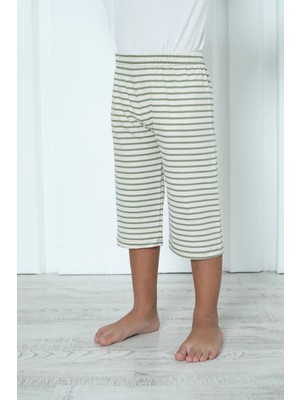 Erkek Çocuk Kapri Bermuda Pamuklu Taş