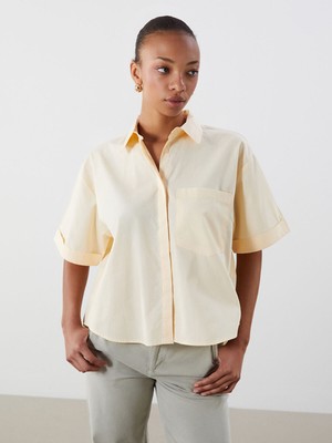 Lc Waikiki Yeni Sezon Oversize Poplin Kadın Gömlek