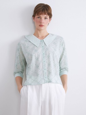 Lc Waikiki Yeni Sezon Bebe Yaka Ajurlu Brode Kadın Gömlek