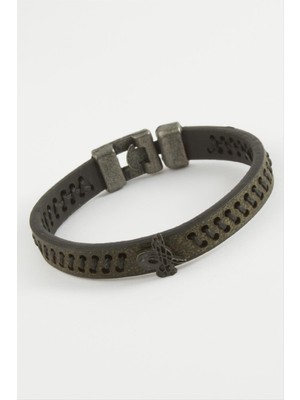 Ds-Derin Tuğra Kaliteli Suni Deri Bileklik-Yeşil