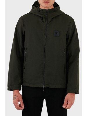 Emporio Armani Logolu Regular Fit Kapüşonlu Mont Erkek Mont EM003417 AF18264 U8120