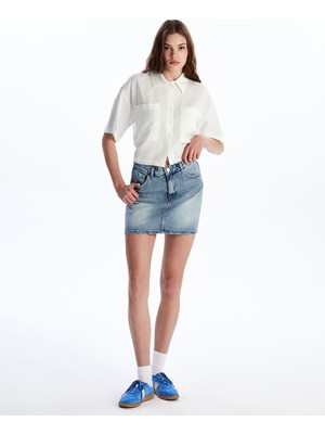 Lc Waikiki Yeni Sezon Dar Fit Mini Jean Etek