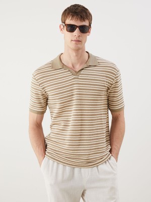 Lc Waikiki Yeni Sezon Polo Yaka Çizgili Erkek Tişört