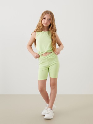 Lc Waikiki Yeni Sezon Beli Lastikli Kız Çocuk Kısa Tayt