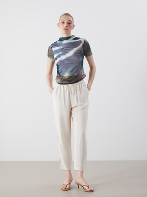 Lc Waikiki Yeni Sezon Beli Lastikli Havuç Kesim Kadın Pantolon