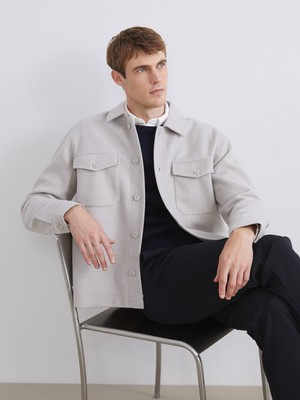 Lc Waikiki Yeni Sezon Regular Fit Uzun Kollu Kaşe Erkek Gömlek Ceket