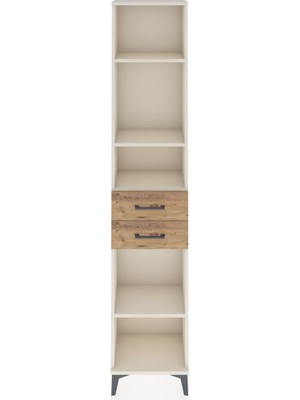 Arges Dolap 4 Raflı 2 Çekmeceli 44X30X221 Aytaşı-Çam