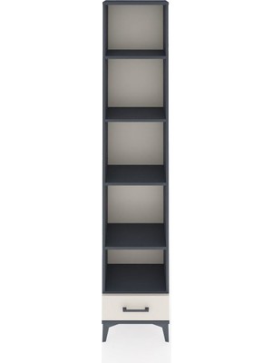 Arges Dolap 5 Raflı Tek Çekmeceli 44X30X221 Antrasit-Aytaşı